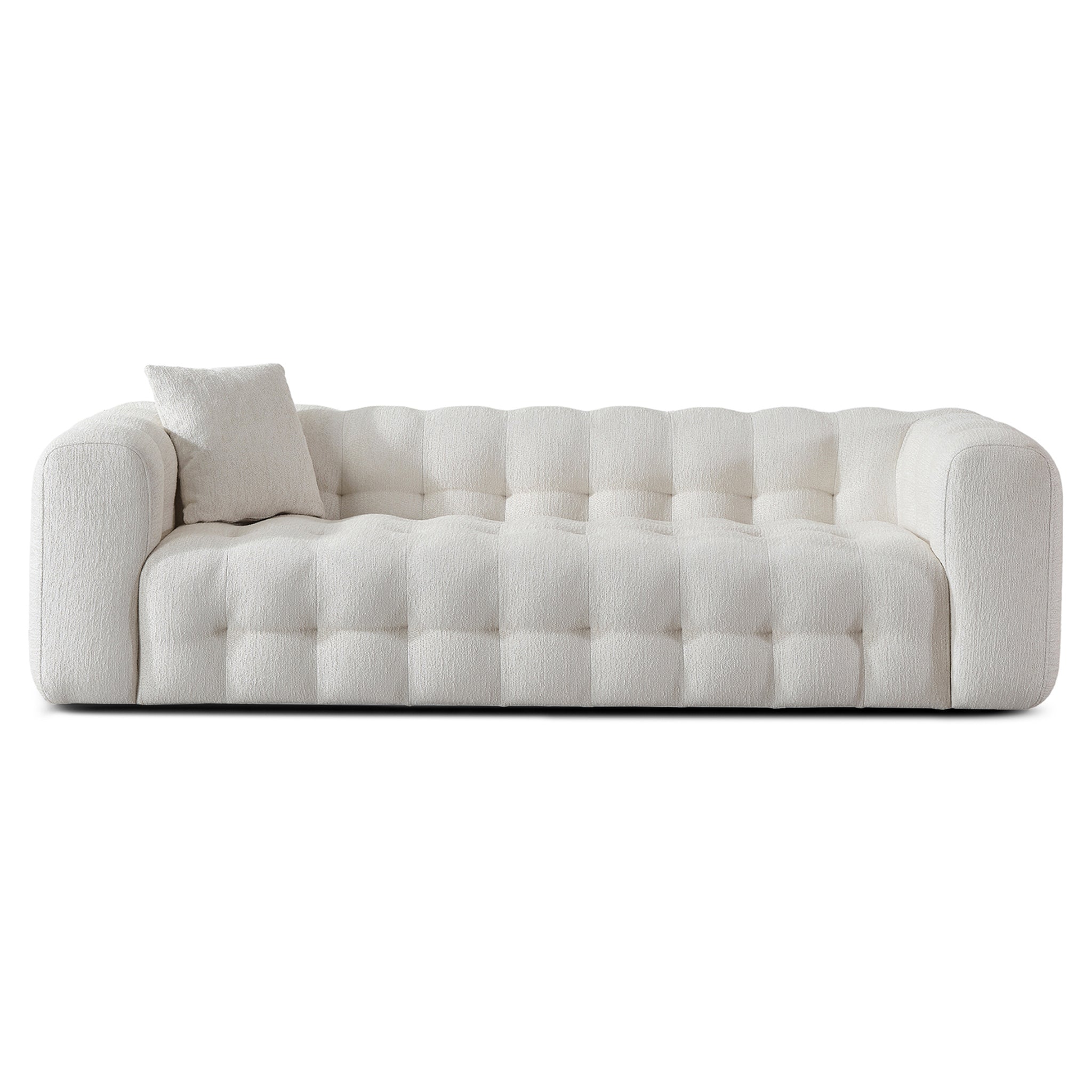 Eden Modern Tufted Chesterfield Cream Boucle Sofa