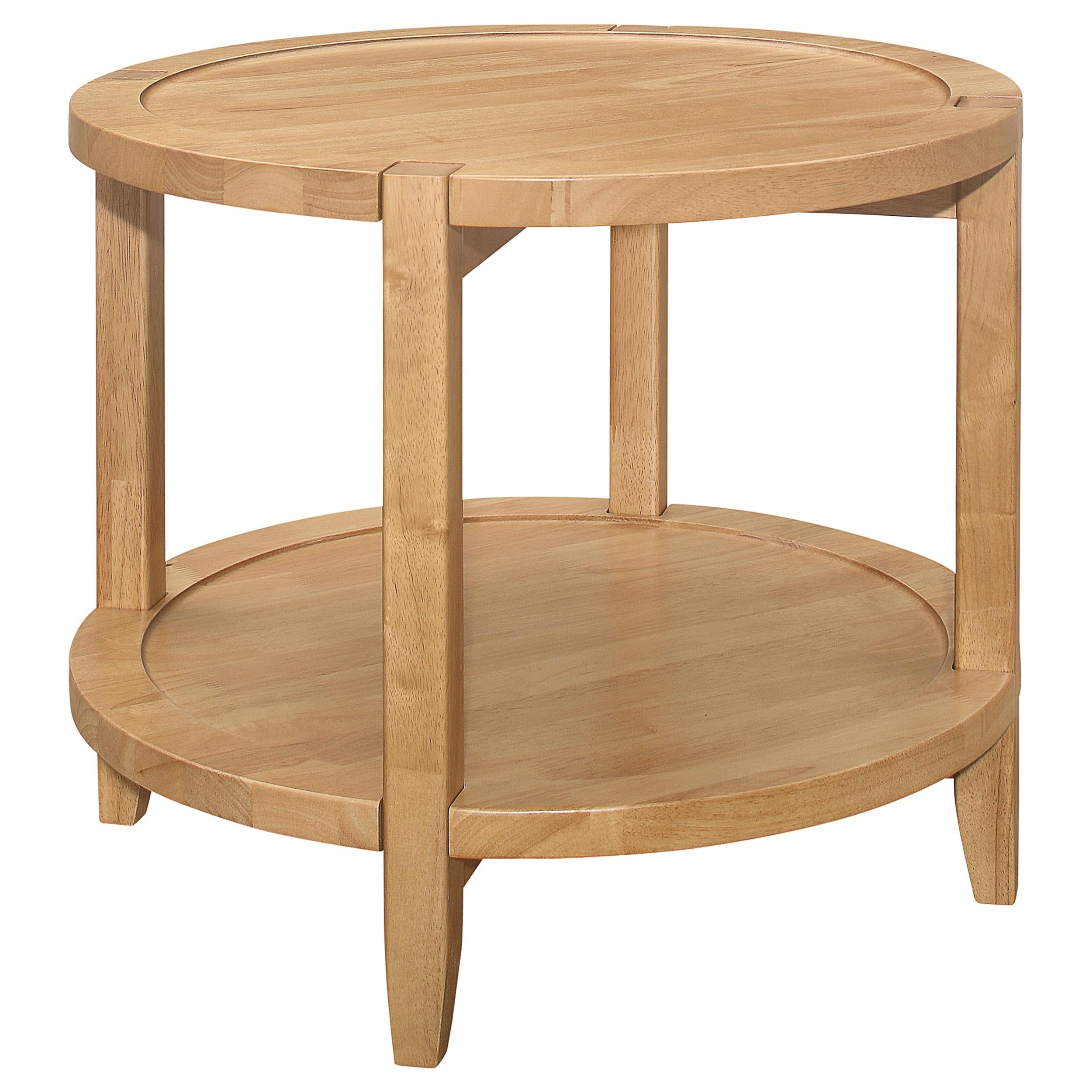 Camillo Round Solid Wood Coffee Table Maple Brown