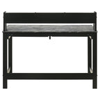 Besler 47-inch SmartTop Writing Desk with Shelf Grey Stone and Black