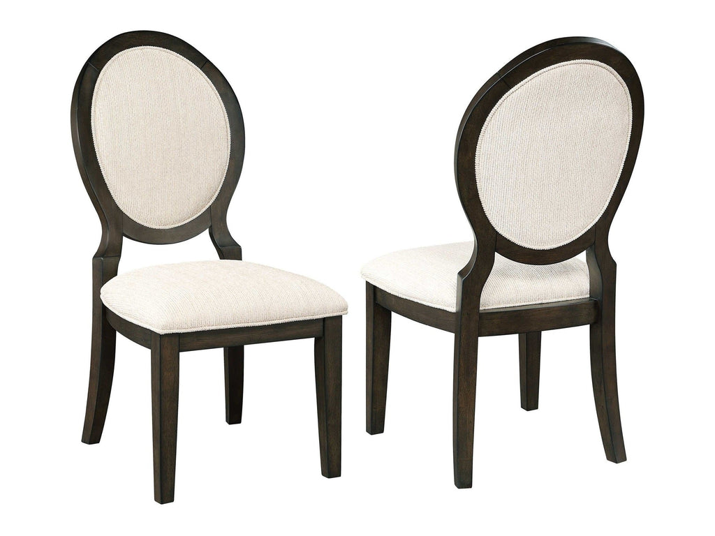 Twyla Oval Back Dining Side Chair Dark Cocoa (Set of 2)