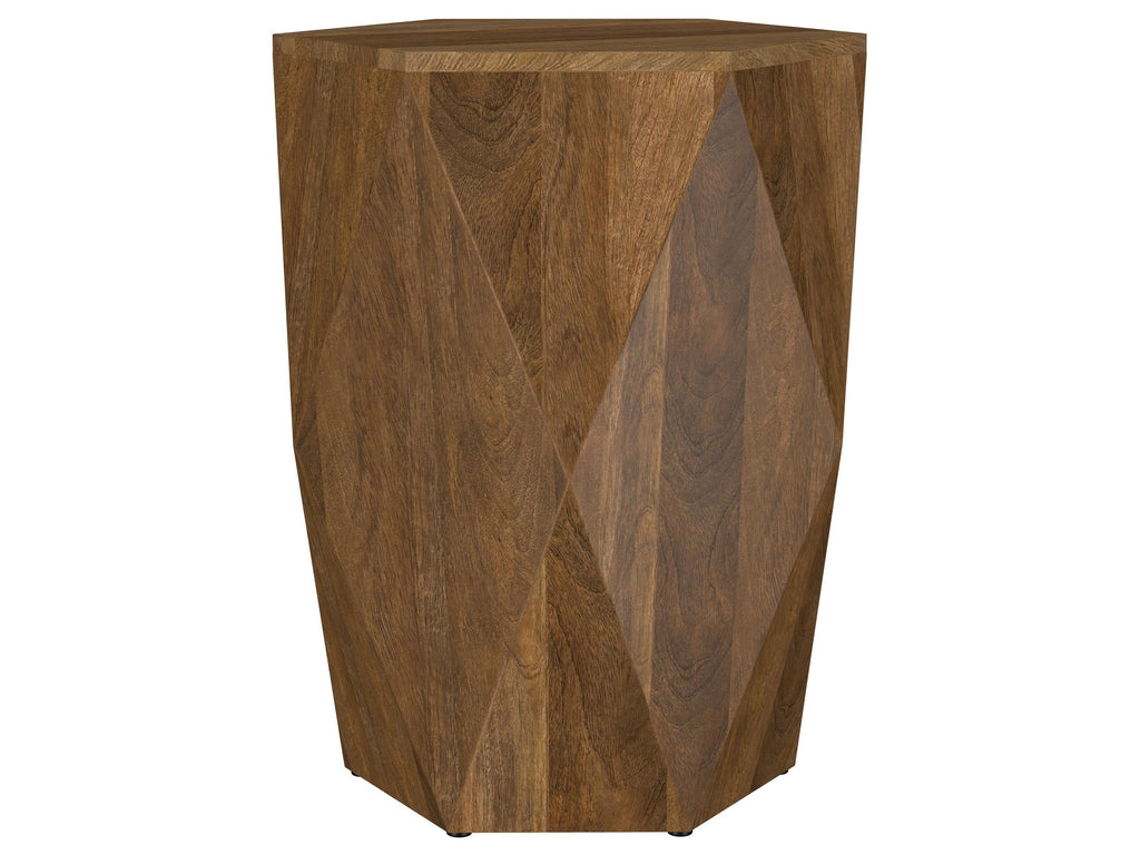 Zalika Hexagonal Solid Mango Wood Coffee Table Natural