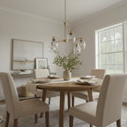 Elegance Five Lights Linear Arms with Golden Brass Finish Chain Chandelier