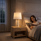 Enclave Hydro Black Table Lamp with On/Off Switch Faux Marble Base Fabric Shade