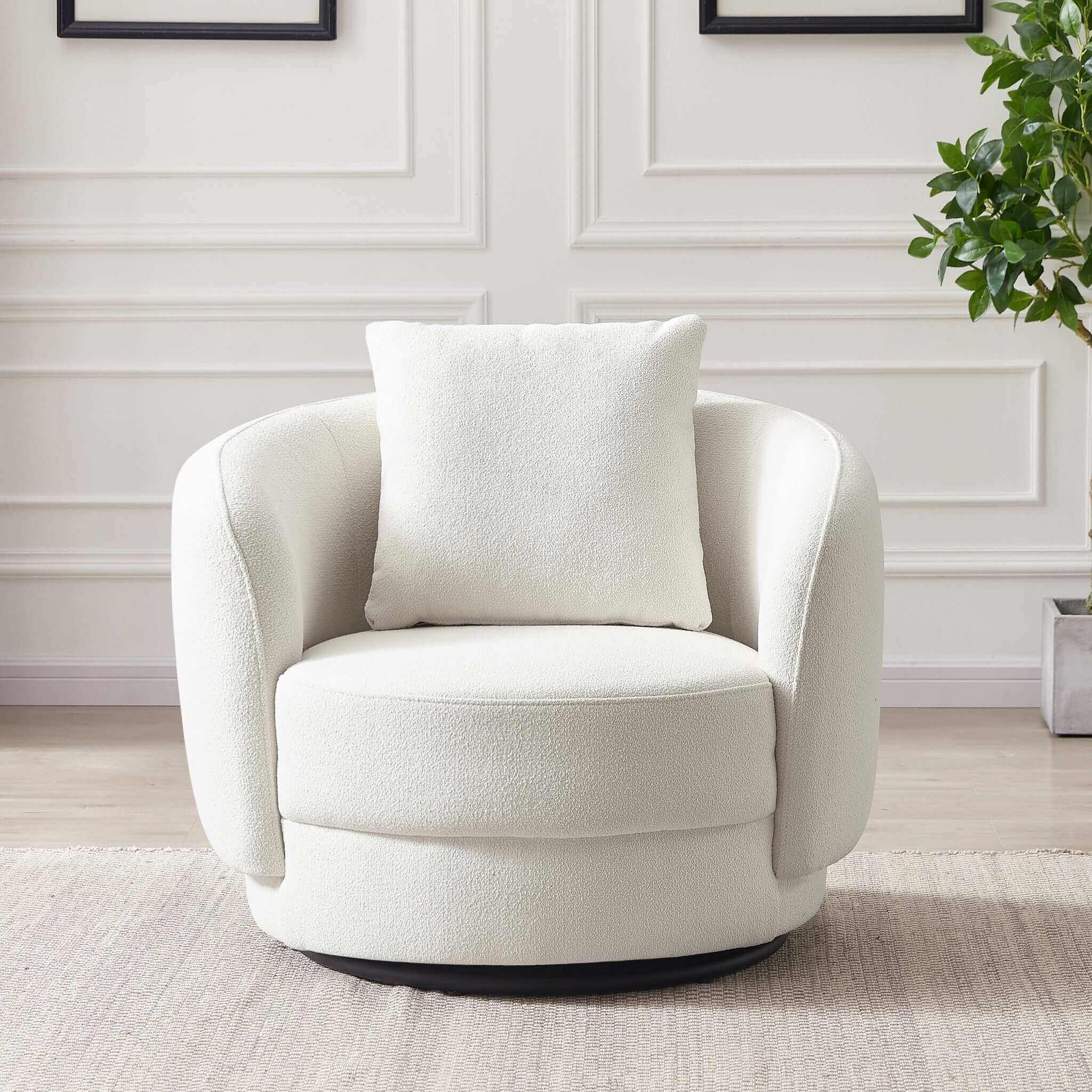 Dylan Beige Boucle Lounge Chair