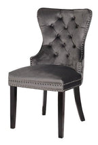 Galaxy Home Erica Wood Legs Dining Chair (Set of 2) in Dark Grey