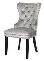 Galaxy Home Erica Wood Legs Dining Chair (Set of 2) in Light Grey