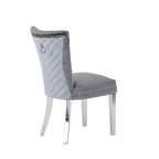 Galaxy Home Eva Stainless Steel Dining Chair (Set of 2) in Grey