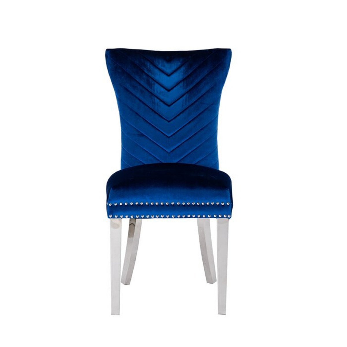 Galaxy Home Eva Stainless Steel Dining Chair (Set of 2) in Blue