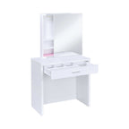 Harvey Vanity Set with Lift-Top Stool White