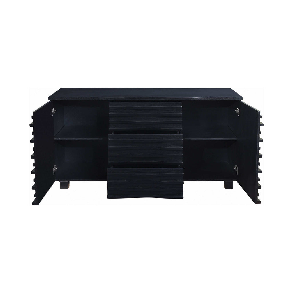 Stanton 3-drawer Sideboard Buffet Storage Cabinet Black