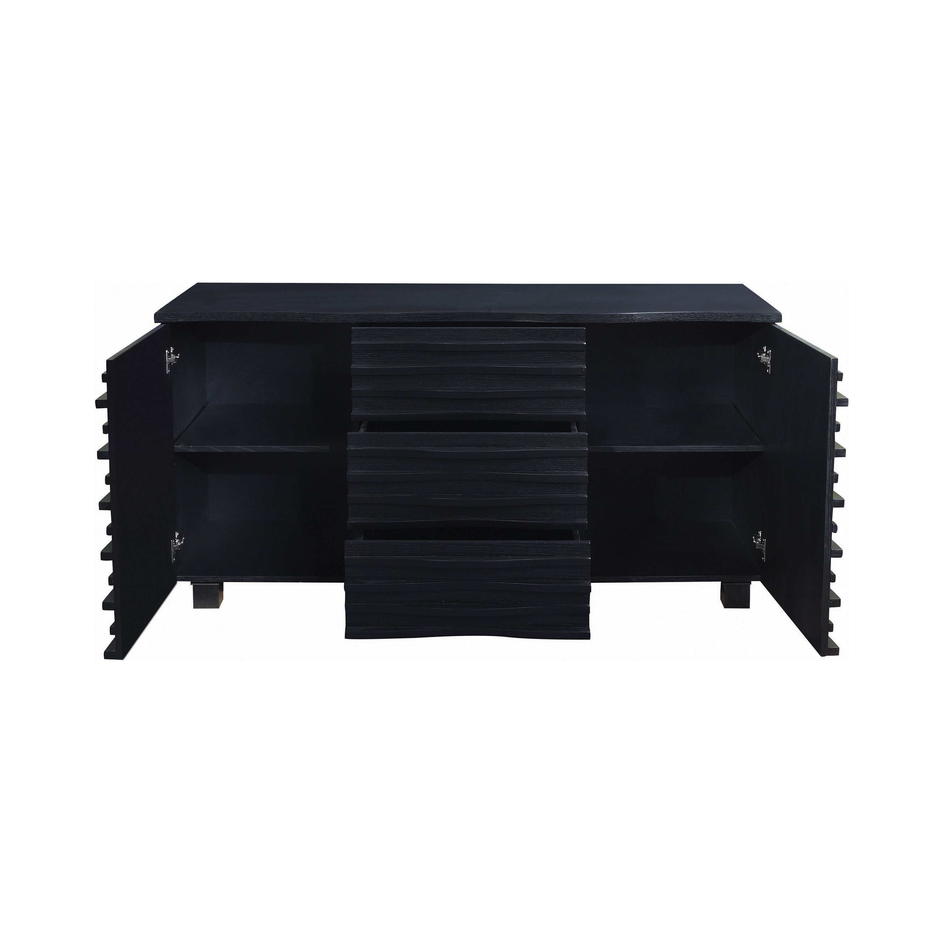 Stanton 3-drawer Sideboard Buffet Storage Cabinet Black