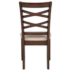 Barton 5-piece Round Wood Dining Table Set Dark Brown