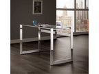 Hartford 47-inch Glass Top Writing Desk Chrome