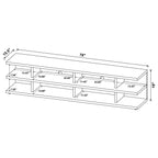 Cartmill 78-inch 2-tier TV Stand Media Console Black