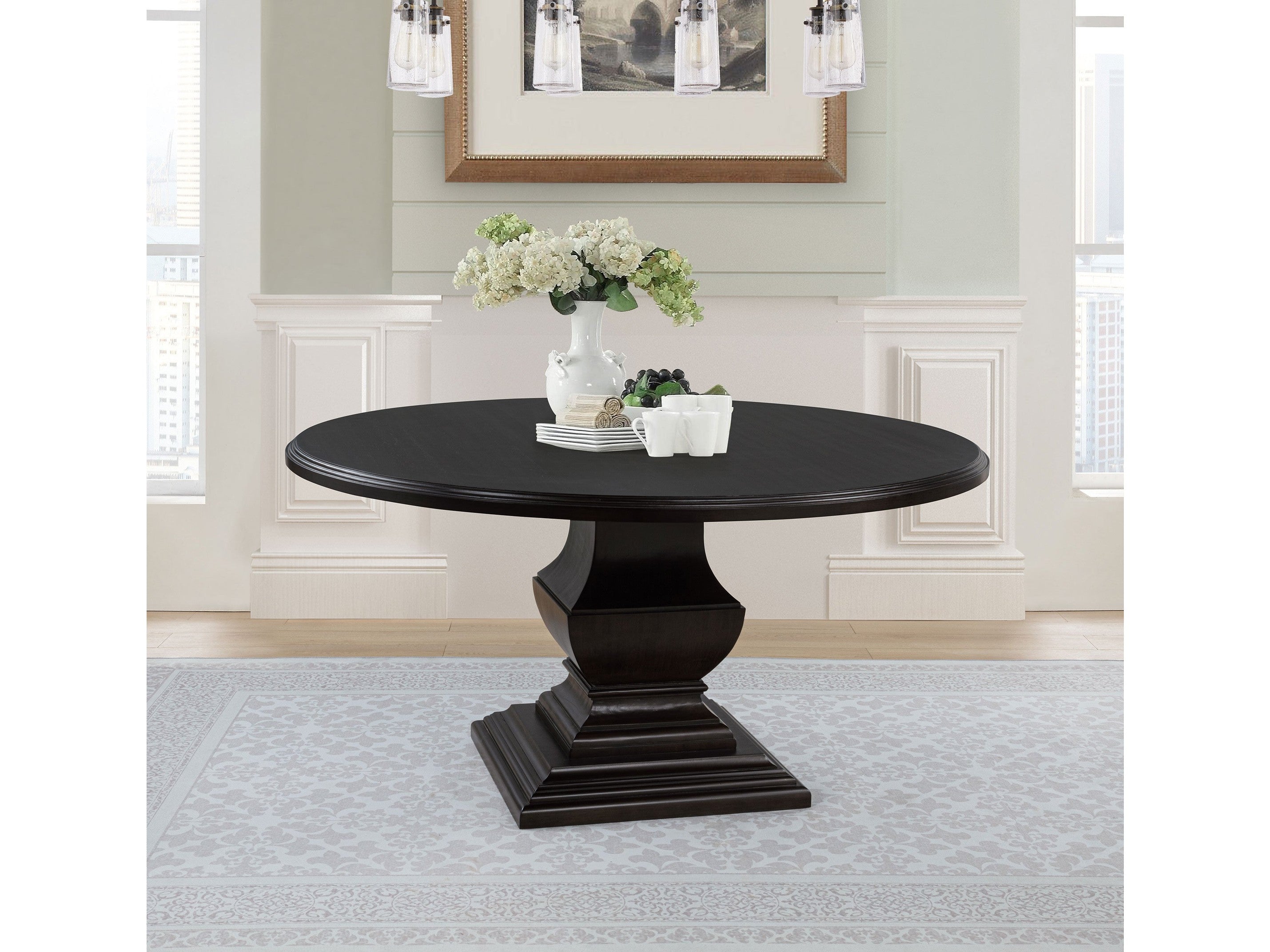 Twyla 60-inch Round Wood Dining Room Table Dark Cocoa
