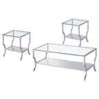 Saide Rectangular Glass Top Coffee Table Chrome