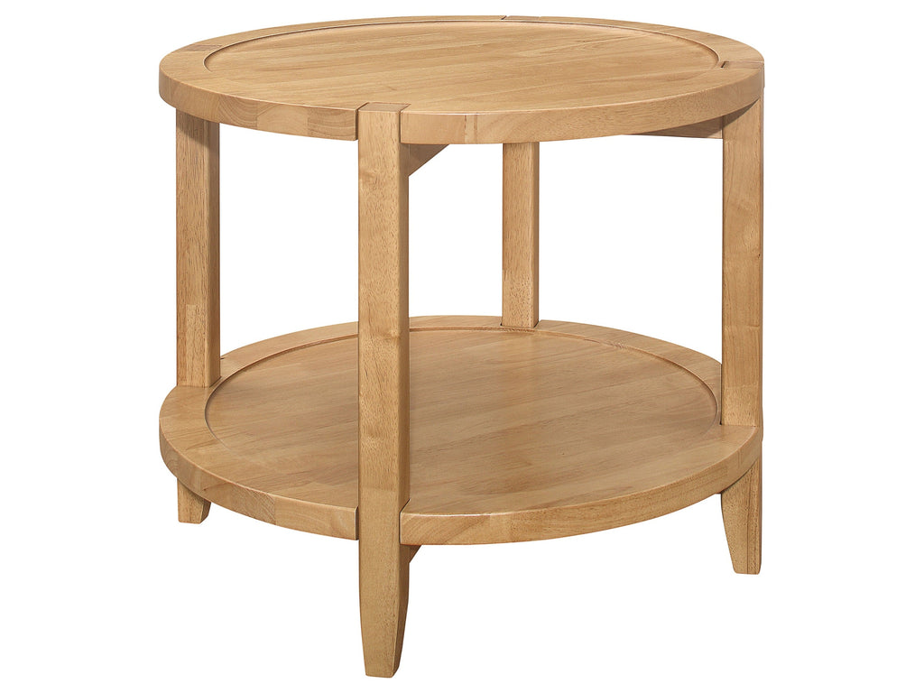 Camillo Round Solid Wood Coffee Table Maple Brown