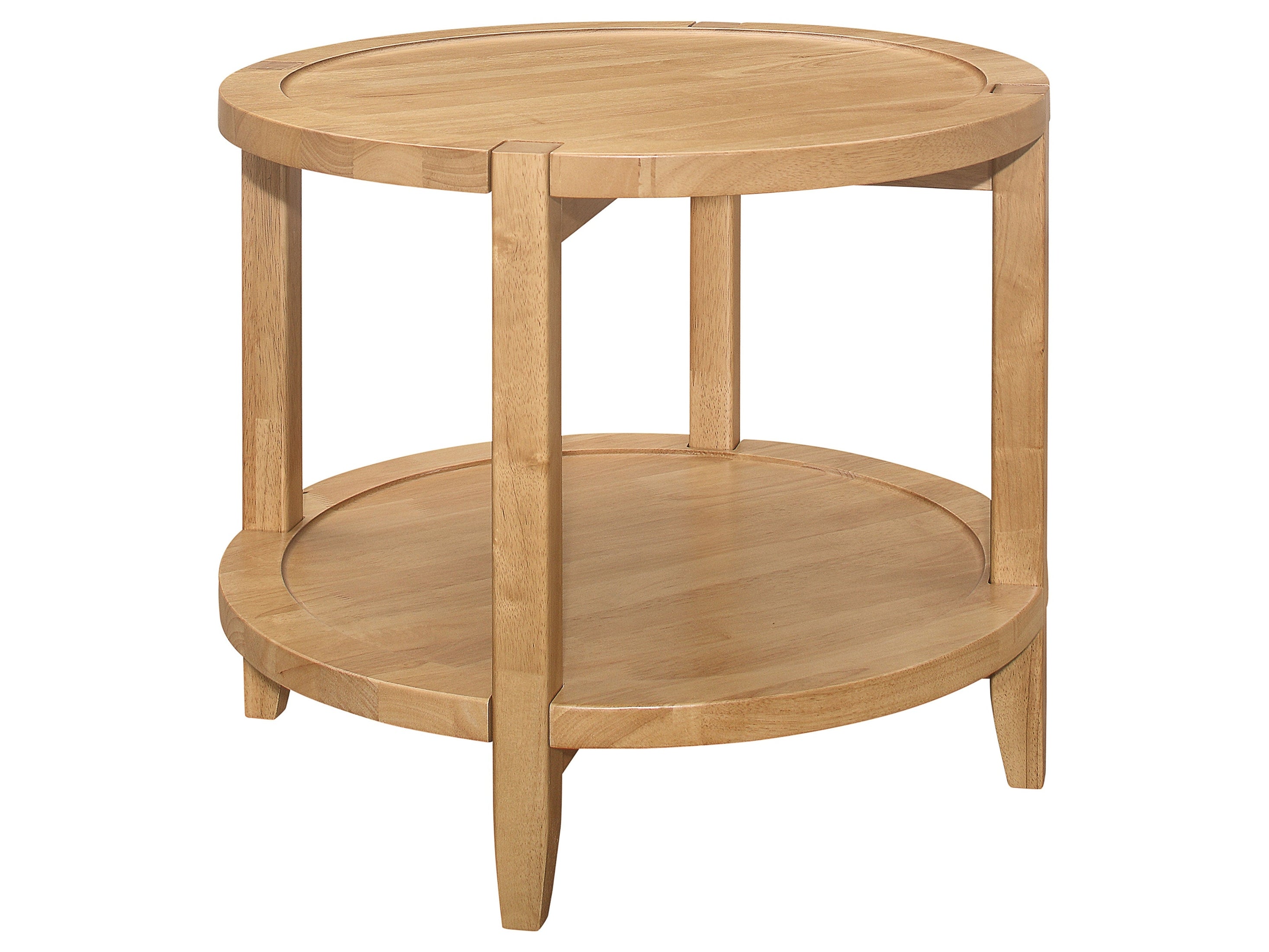 Camillo Round Solid Wood Coffee Table Maple Brown
