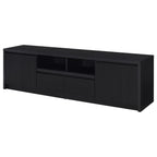 Winfield 60-inch 2-door TV Stand Media Console Black