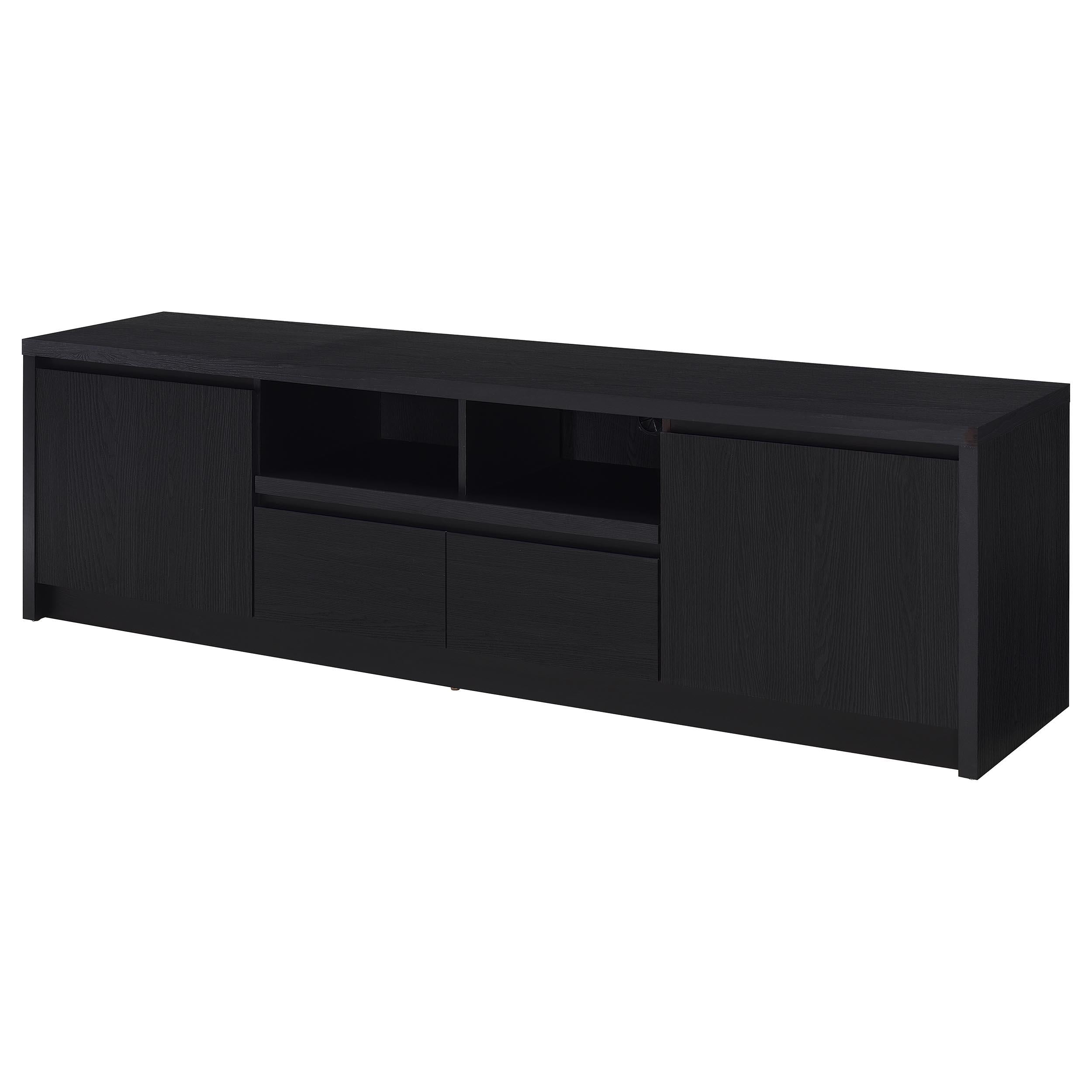 Winfield 60-inch 2-door TV Stand Media Console Black