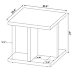 Cortona Square Engineered Wood End Side Table Mango