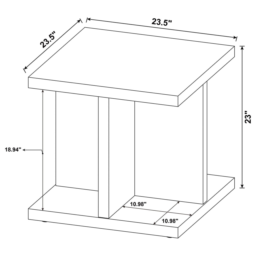 Cortona Square Engineered Wood Cocktail Coffee Table Mango