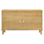 Ervine 3-Door Rope Panel Sideboard Accent Storage Cabinet Natural