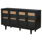 Middleton 4-door Sideboard Server with Dual Drawers Black