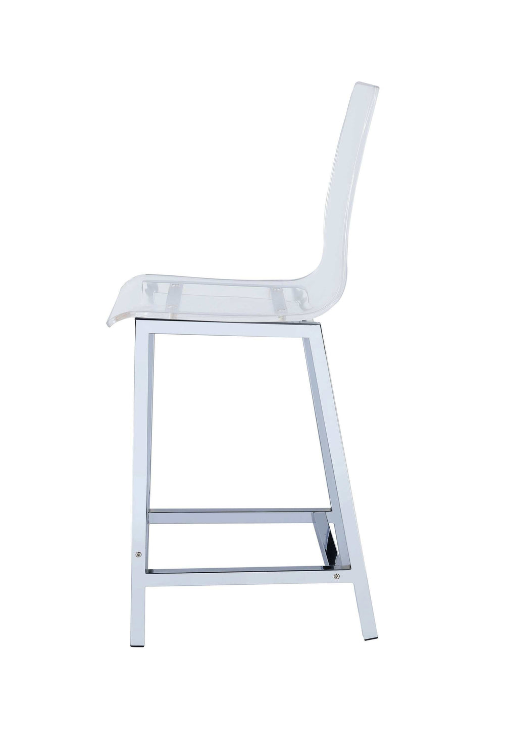 Juelia Clear Acrylic Counter Chair Chrome (Set of 2)