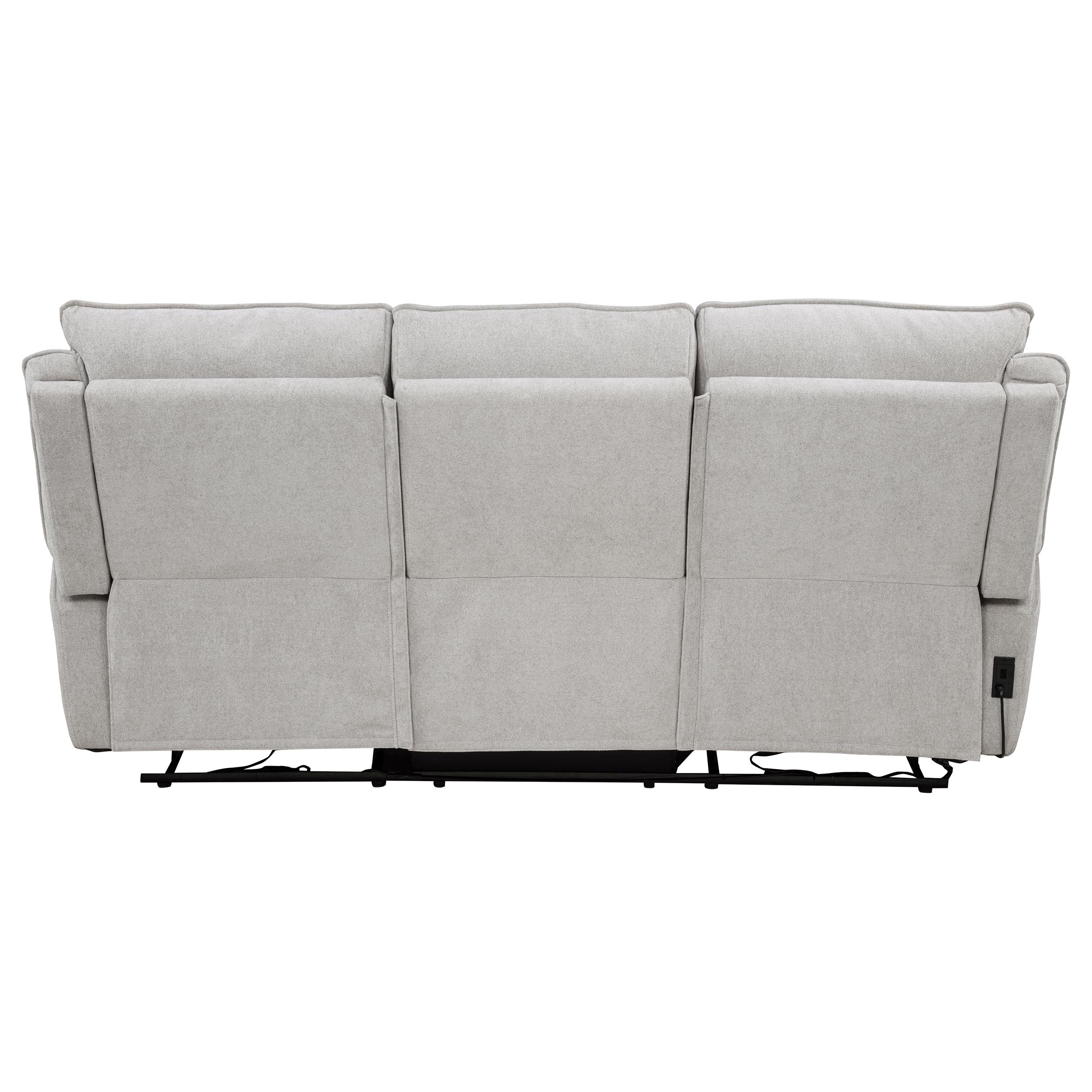 Sylmar 2-piece Chenille Power Reclining Sofa Set Dove Grey