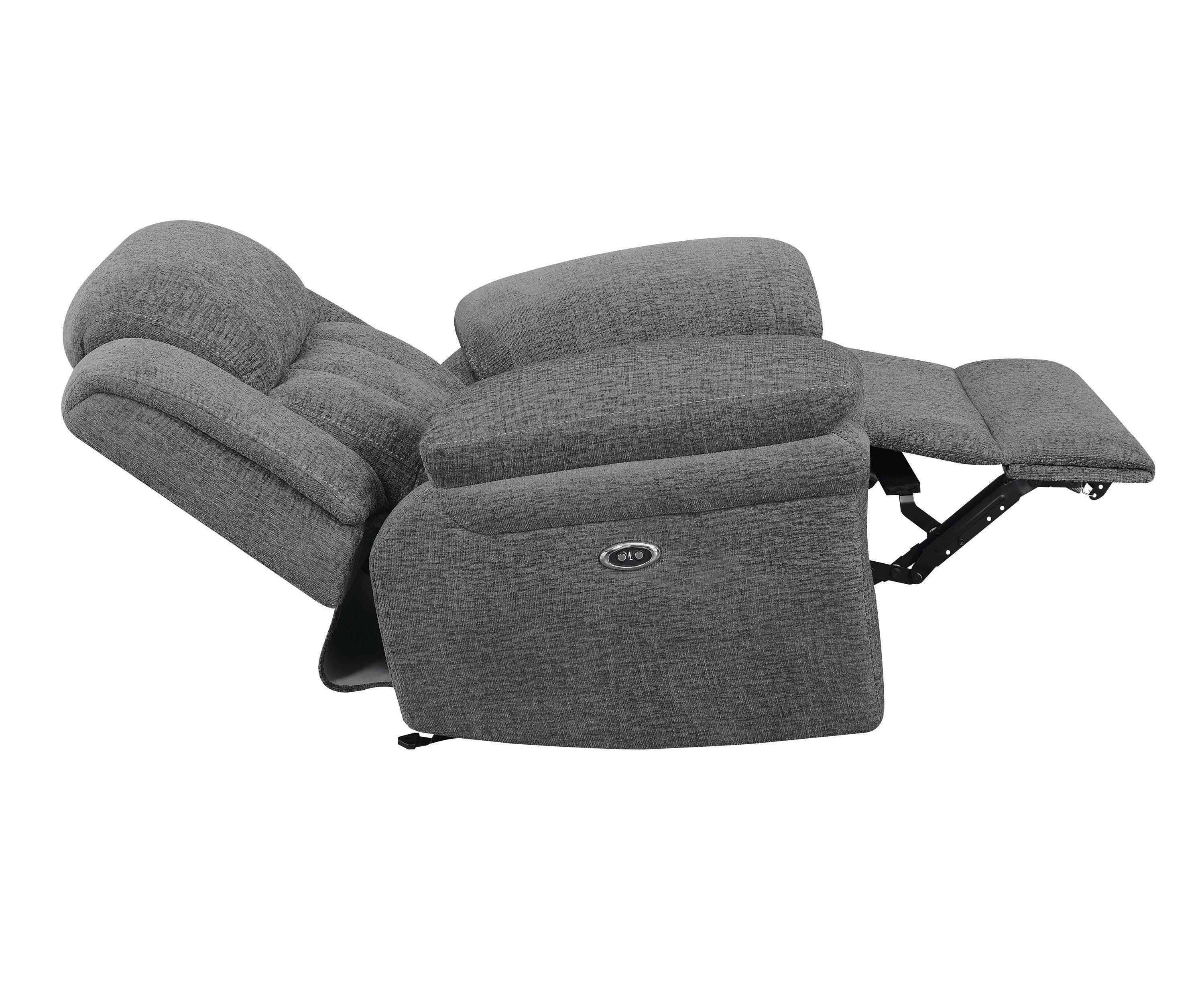 Bahrain Upholstered Glider Recliner Charcoal
