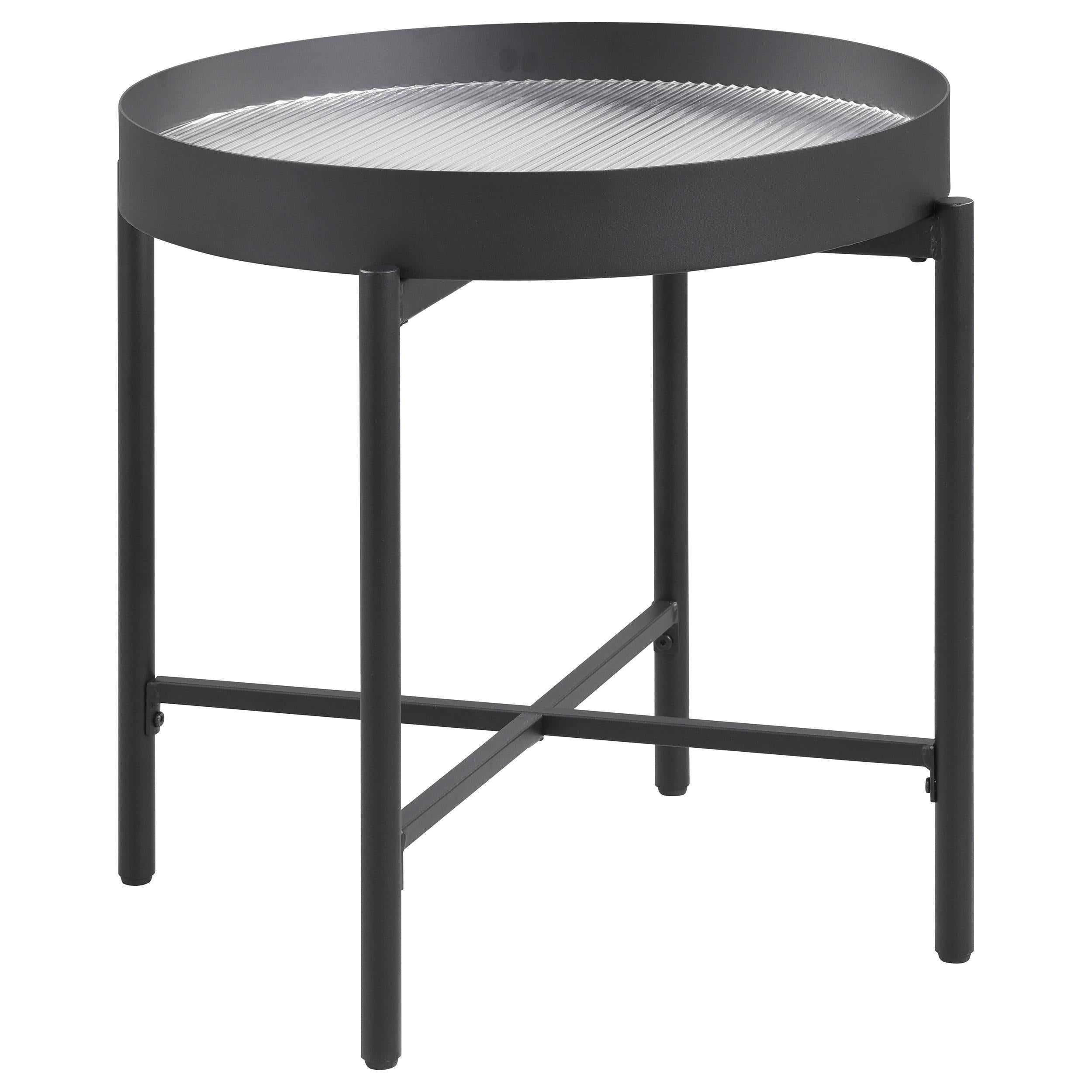 Ozella Round Coffee Table with Hidden Storage Sandy Black