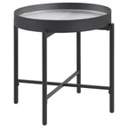 Ozella Round Coffee Table with Hidden Storage Sandy Black