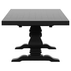 Florence 7-piece 126-inch Extension Dining Table Set Distressed Black