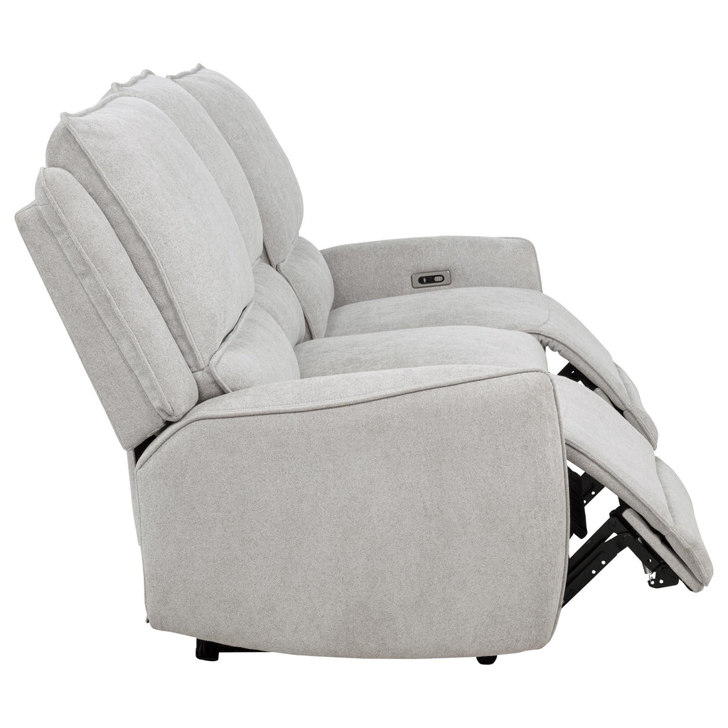 Sylmar 2-piece Chenille Power Reclining Sofa Set Dove Grey