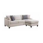 Mcloughlin Upholstered Sloped Arm Sectional Sofa Platinum