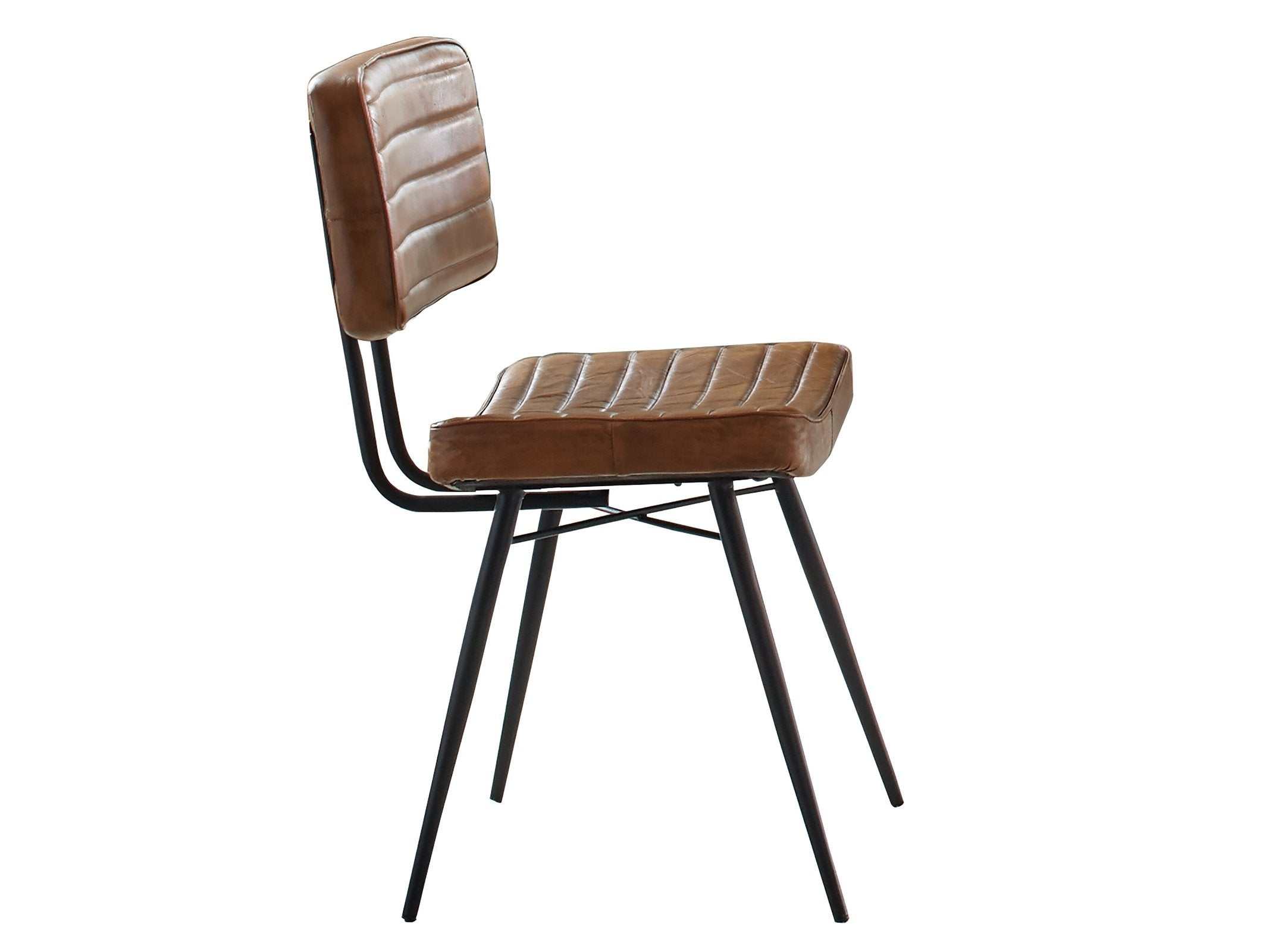 Misty Leather Upholstered Dining Side Chair Camel (Set of 2)