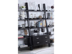 Colella 72-inch 5-shelf Storage Ladder Bookshelf Cappuccino