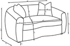Isabella Fabric Upholstered Loveseat Sand