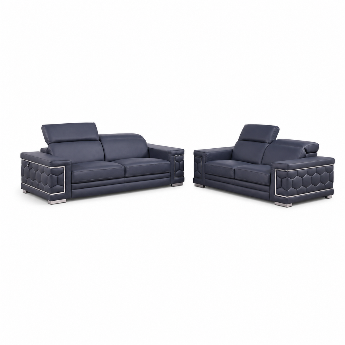 Lumira — favo dark navy 2 piece v2 — exact included furniture on white