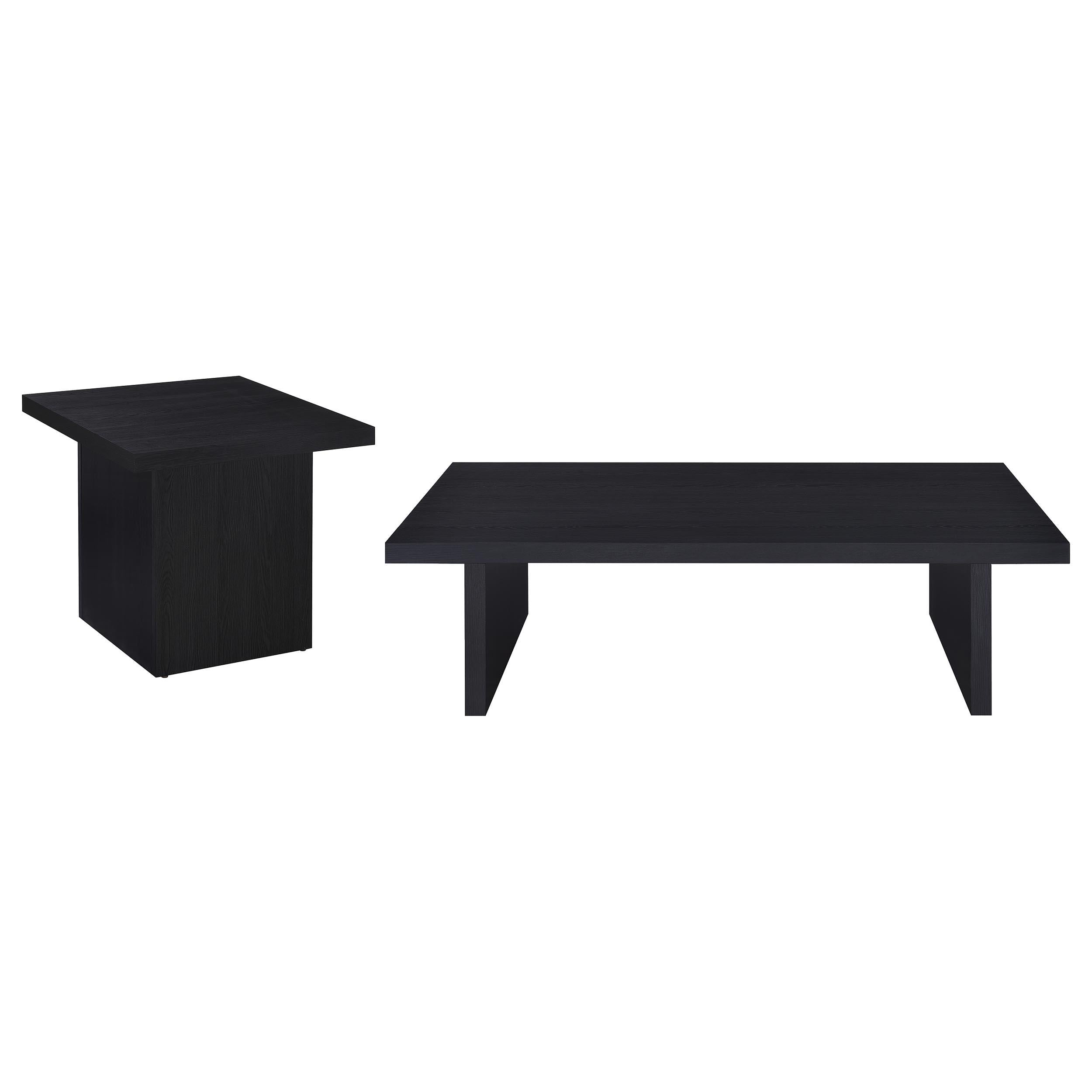 Max Rectangular Engineered Laminate Coffee Table Black