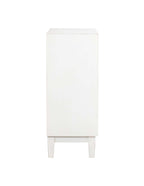 Gambon 2-door Wood Honeycomb Pattern Accent Cabinet White