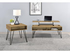 Fanning Engineered Wood Lift Top Coffee Table Golden Oak