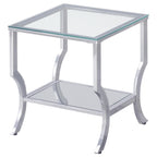 Saide Rectangular Glass Top Coffee Table Chrome