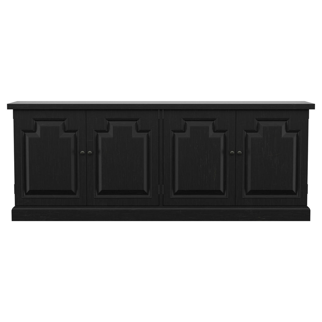 Florence 4-door Dining Sideboard Buffet Distressed Black