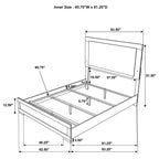Hyland Eastern King Panel Bed LED Headboard Natural