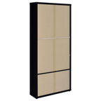 Hawthorne 4-shelf Glass Door Tall Cabinet with Drawers White