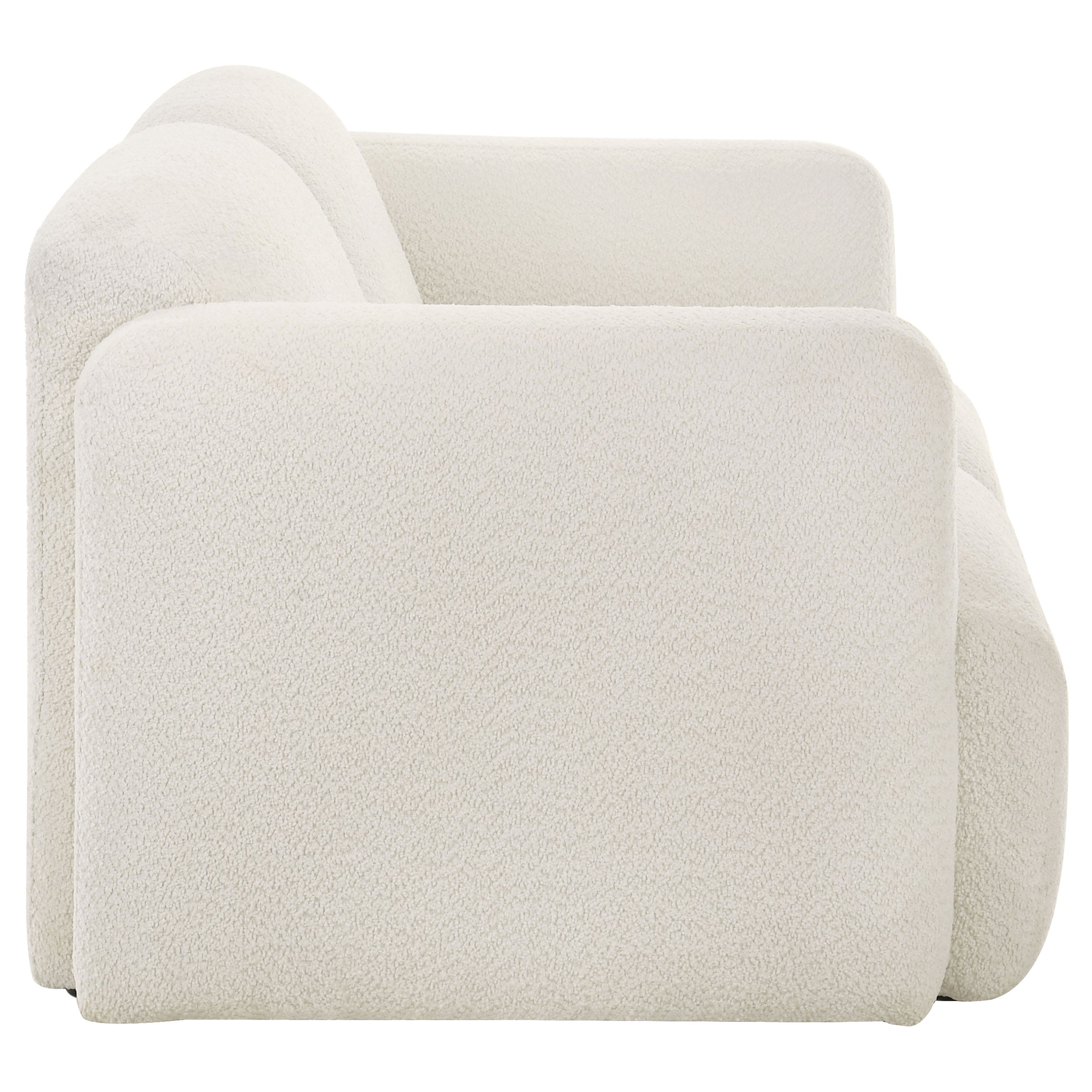 Dorset 2-piece Upholstered Round Track Arm Sofa Set White