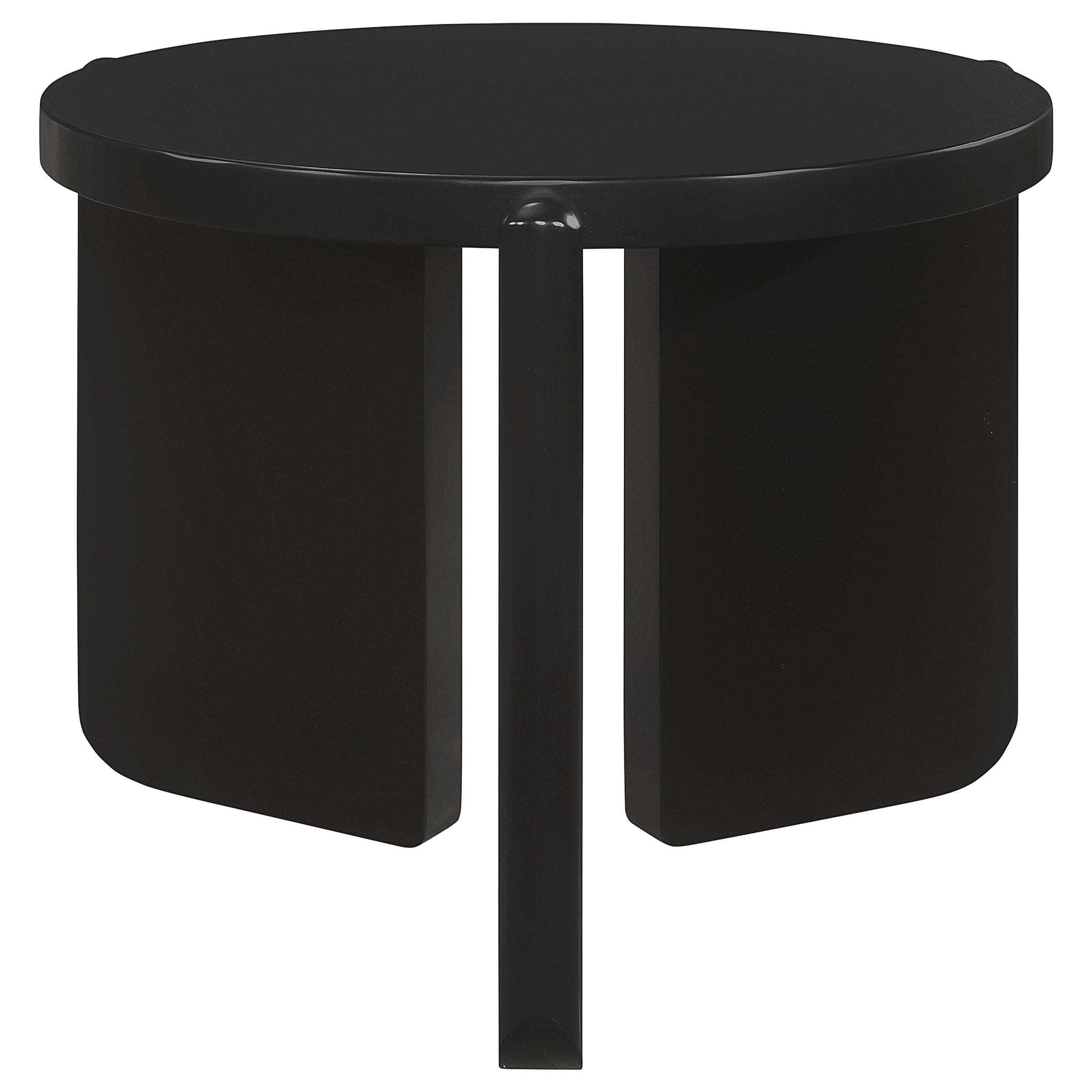 Cordova Round Solid Wood Coffee Table Black