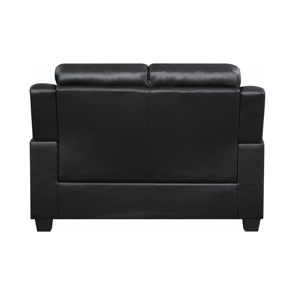 Finley Upholstered Padded Arm Tufted Loveseat Black
